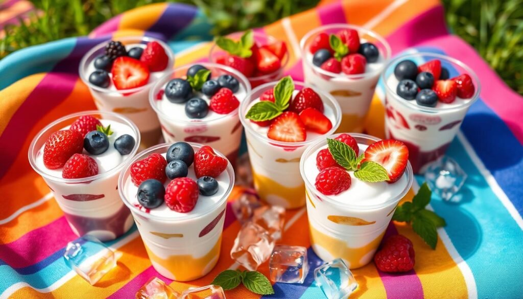 Frozen Berry Yogurt Cups