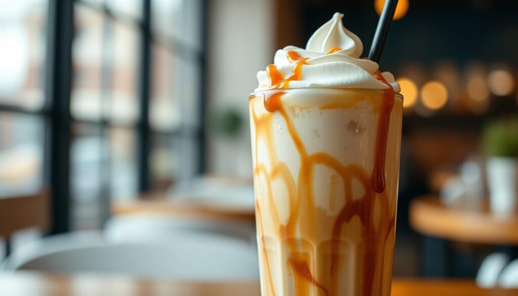 Iced Caramel Macchiato with Whipped Cream