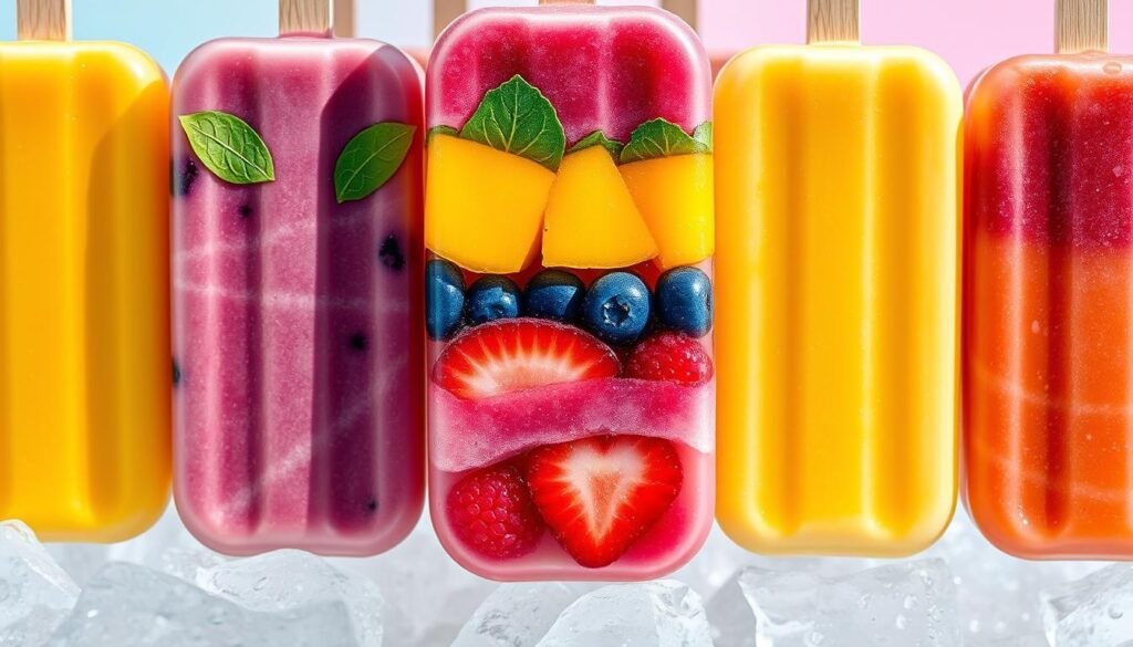 Rainbow Smoothie Pops layers