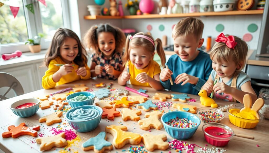 animal-shaped cookie decorating