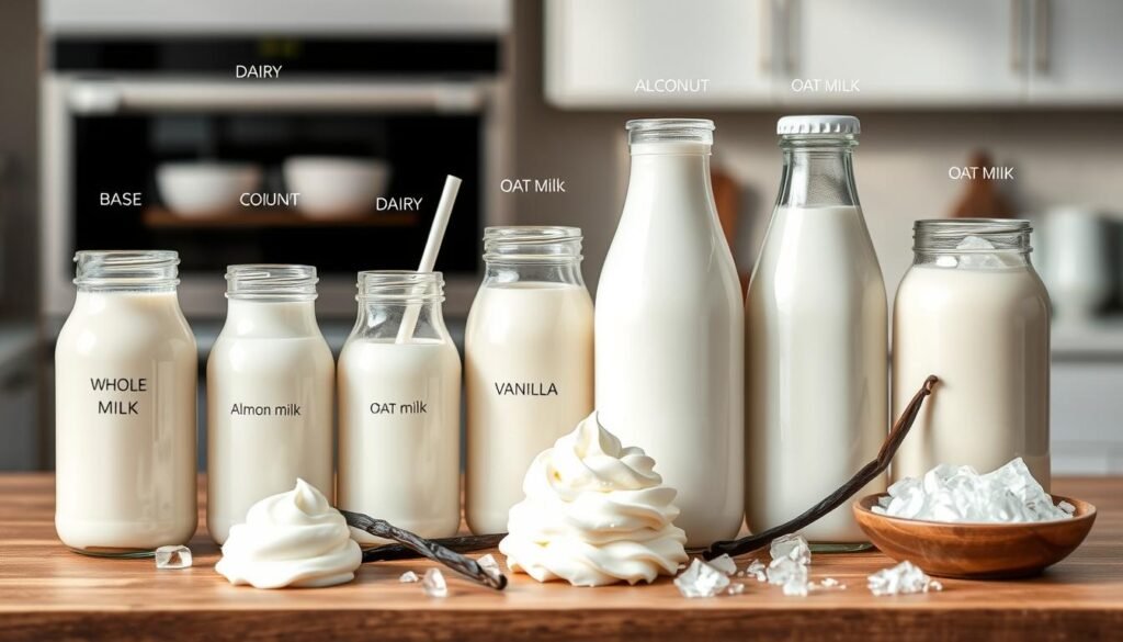 dairy and non-dairy base options