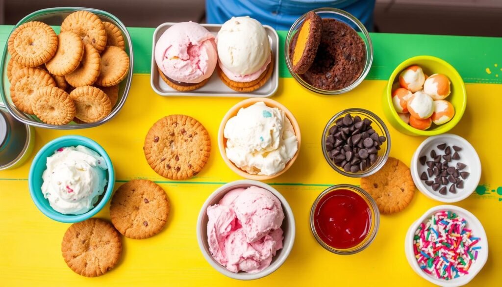 diy ice cream sandwiches assembly line