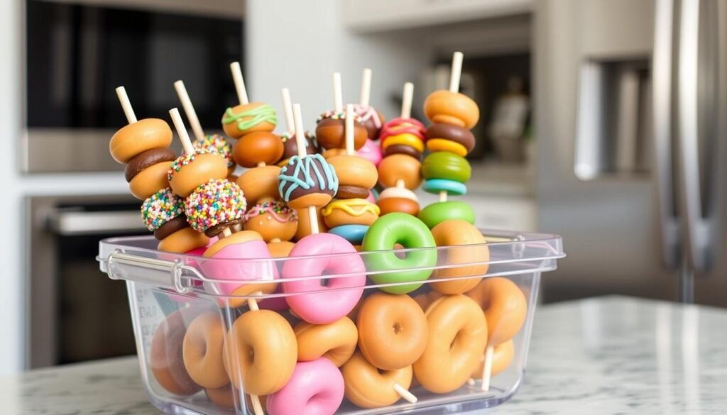 storage container for mini donut skewers