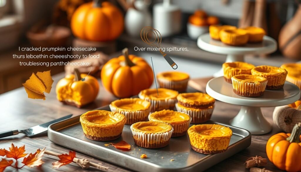 troubleshooting tips for mini pumpkin cheesecakes